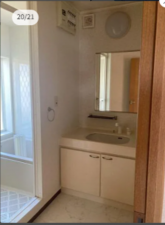 宇部市笹山町、中古一戸建ての洗面画像です