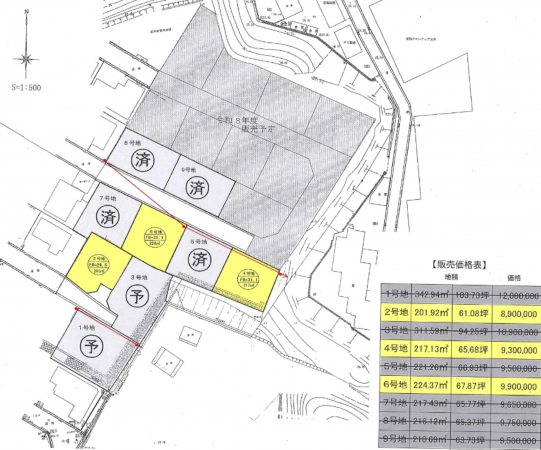宇部市東平原、土地の間取り画像です