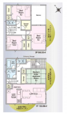宇部市床波、新築一戸建ての間取り画像です
