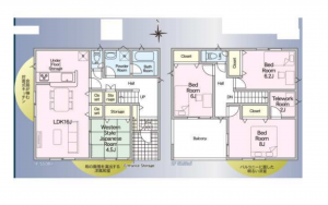 宇部市床波、新築一戸建ての間取り画像です