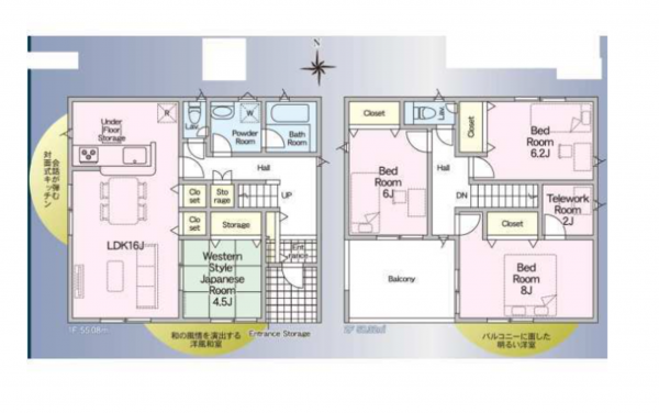 宇部市床波、新築一戸建ての間取り画像です