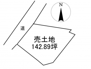 山陽小野田市日の出、土地の間取り画像です
