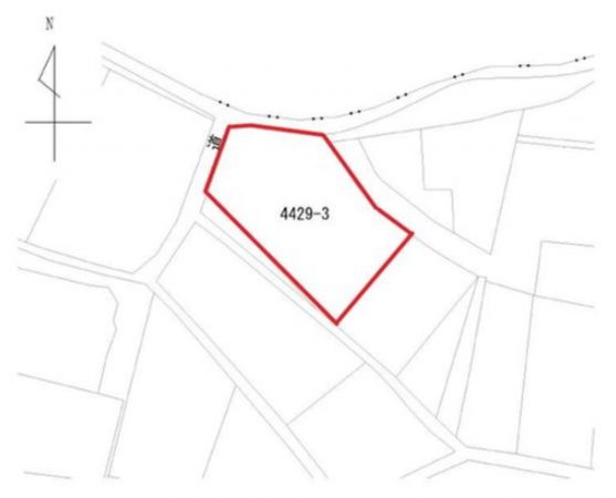 宇部市大字西岐波、土地の間取り画像です