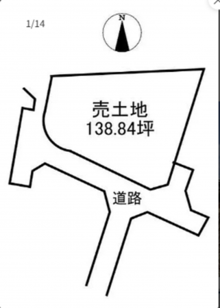 宇部市北琴芝、土地の間取り画像です