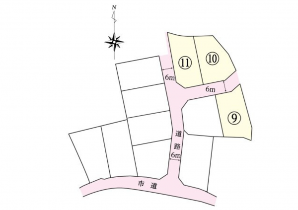 宇部市大字西岐波、土地の間取り画像です