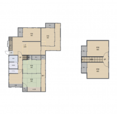 宇部市東藤曲、中古一戸建ての間取り画像です