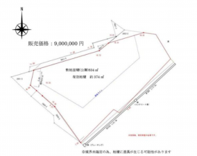 宇部市大字際波、土地の間取り画像です