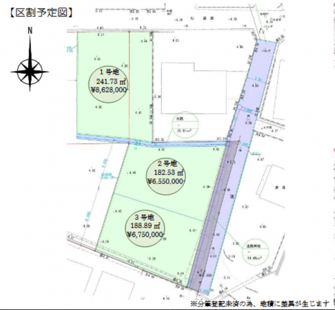山陽小野田市大字東高泊、土地の間取り画像です