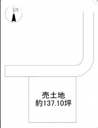 宇部市東藤曲、土地の間取り画像です