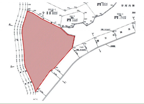 宇部市大字上宇部、土地の間取り画像です
