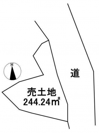 宇部市北琴芝、土地の間取り画像です