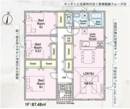 山口市阿知須、新築一戸建ての間取り画像です