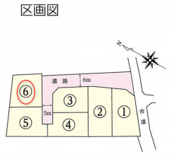 宇部市大字西岐波、土地の間取り画像です