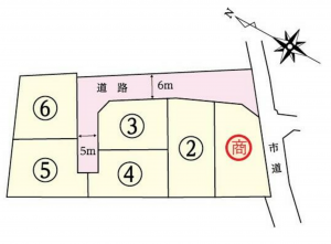 宇部市大字西岐波、土地の間取り画像です