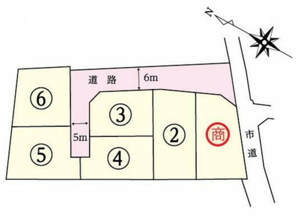 宇部市大字西岐波、土地の間取り画像です