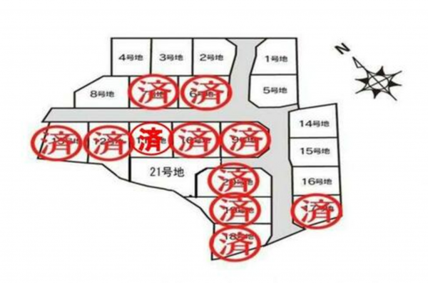 宇部市大字東岐波、土地の間取り画像です