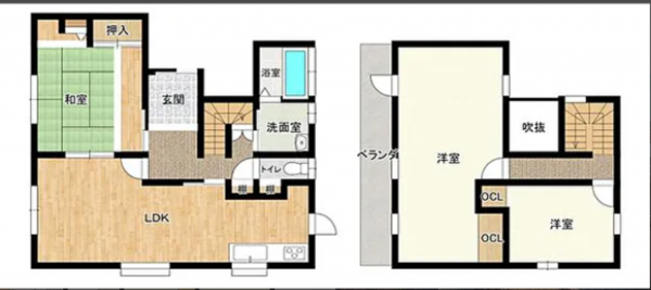 山陽小野田市中央、中古一戸建ての間取り画像です
