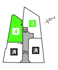 宇部市黒石北、土地の間取り画像です