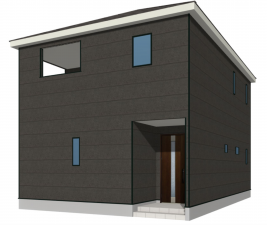 山陽小野田市南竜王町、新築一戸建ての完成予想図（外観）画像です