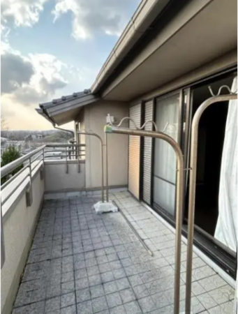 宇部市大字西岐波、中古一戸建てのバルコニー画像です