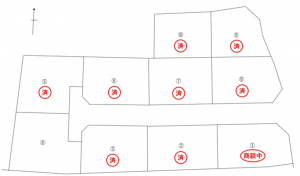 宇部市大字西岐波、土地の間取り画像です