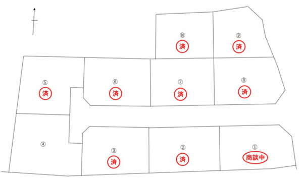 宇部市大字西岐波、土地の間取り画像です
