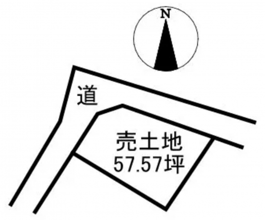 宇部市五十目山町、土地の間取り画像です