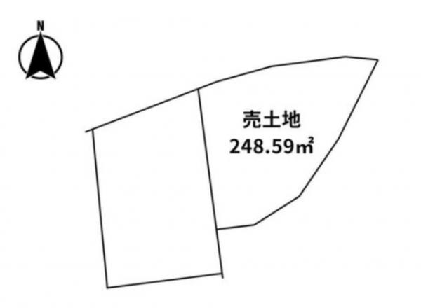宇部市野中、土地の間取り画像です