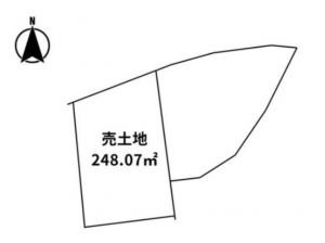 宇部市野中、土地の間取り画像です