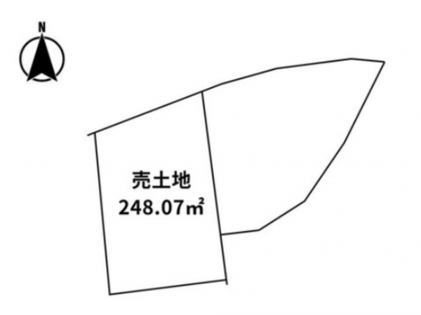 宇部市野中、土地の間取り画像です