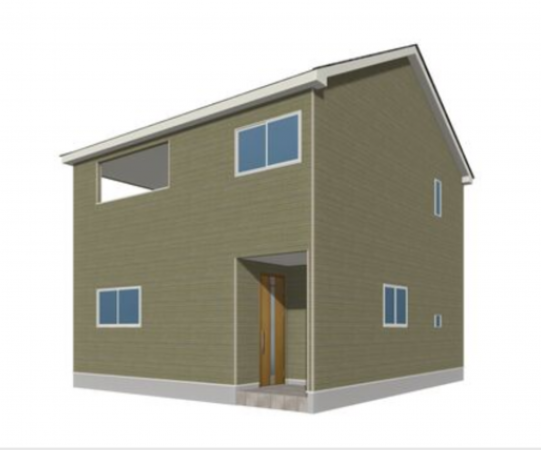 山陽小野田市南竜王町、新築一戸建ての完成予想図（外観）画像です