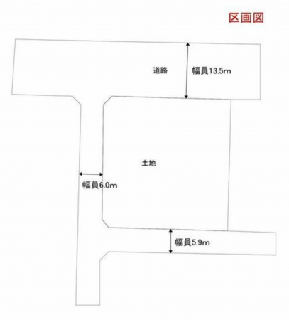 山陽小野田市桜、土地の間取り画像です