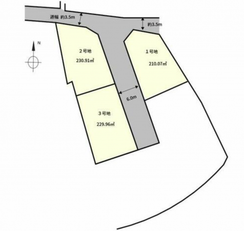 宇部市野中、土地の間取り画像です