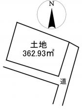 山陽小野田市新生、土地の間取り画像です