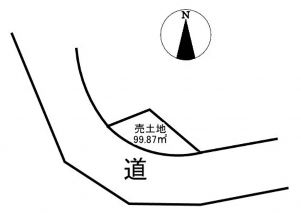 山陽小野田市大字小野田、土地の間取り画像です