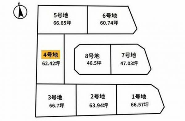 宇部市西平原、土地の間取り画像です