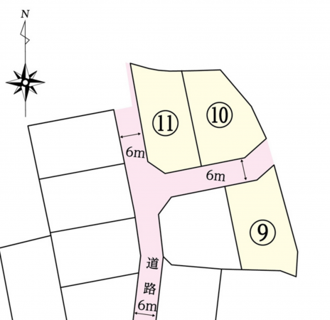 宇部市大字西岐波、土地の間取り画像です