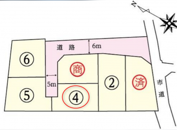 宇部市大字西岐波、土地の間取り画像です