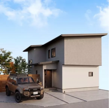 宇部市野中、新築一戸建ての完成予想図（外観）画像です