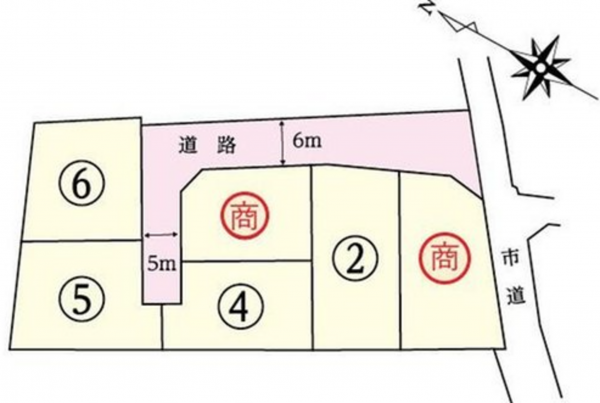 宇部市大字西岐波、土地の間取り画像です