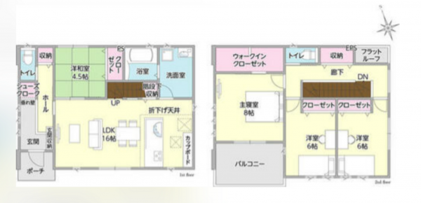 宇部市大小路、新築一戸建ての間取り画像です