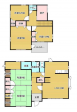 山陽小野田市大字埴生、中古一戸建ての間取り画像です