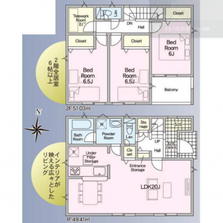 山陽小野田市赤崎、新築一戸建ての間取り画像です