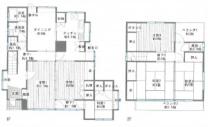 呉市内神町、収益物件/住宅の間取り画像です
