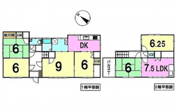 呉市広白岳、収益物件/住宅の間取り画像です
