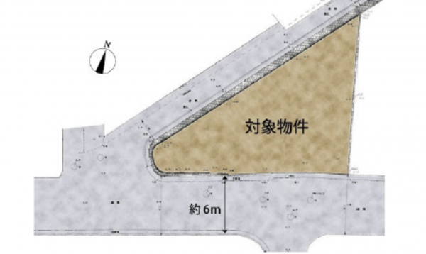 広島市東区牛田新町、土地の間取り画像です