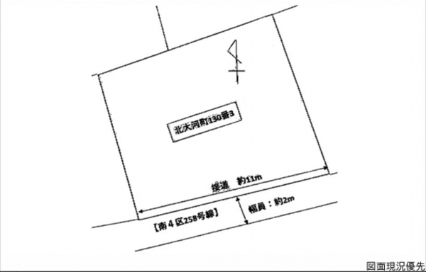 広島市南区北大河町、土地の間取り画像です
