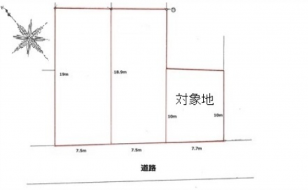 呉市吉浦新町、土地の間取り画像です