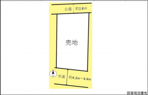 広島市南区丹那町、土地の間取り画像です
