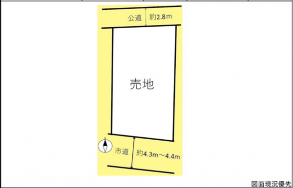 広島市南区丹那町、土地の間取り画像です